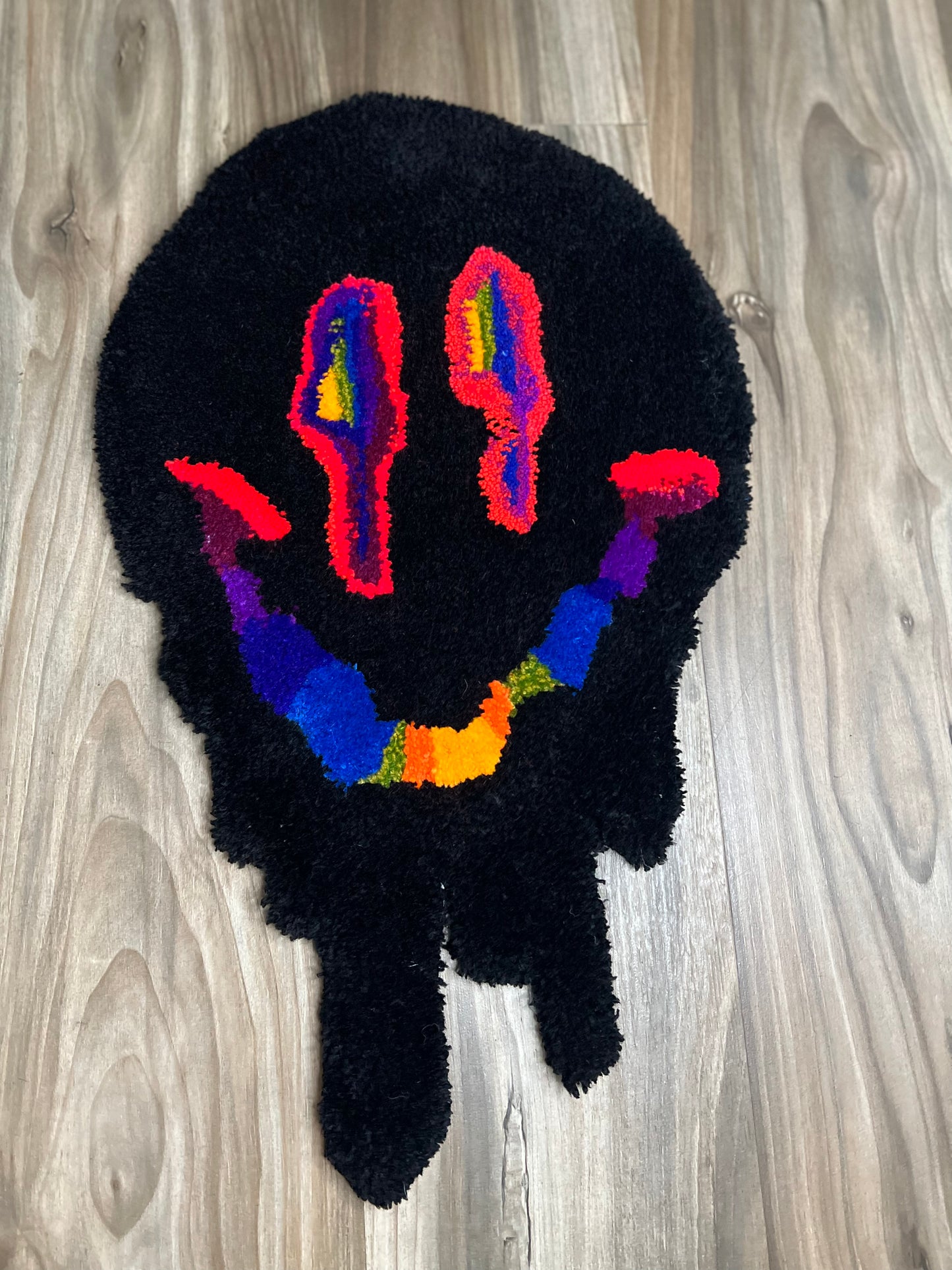 Melting Smiley Face Rug