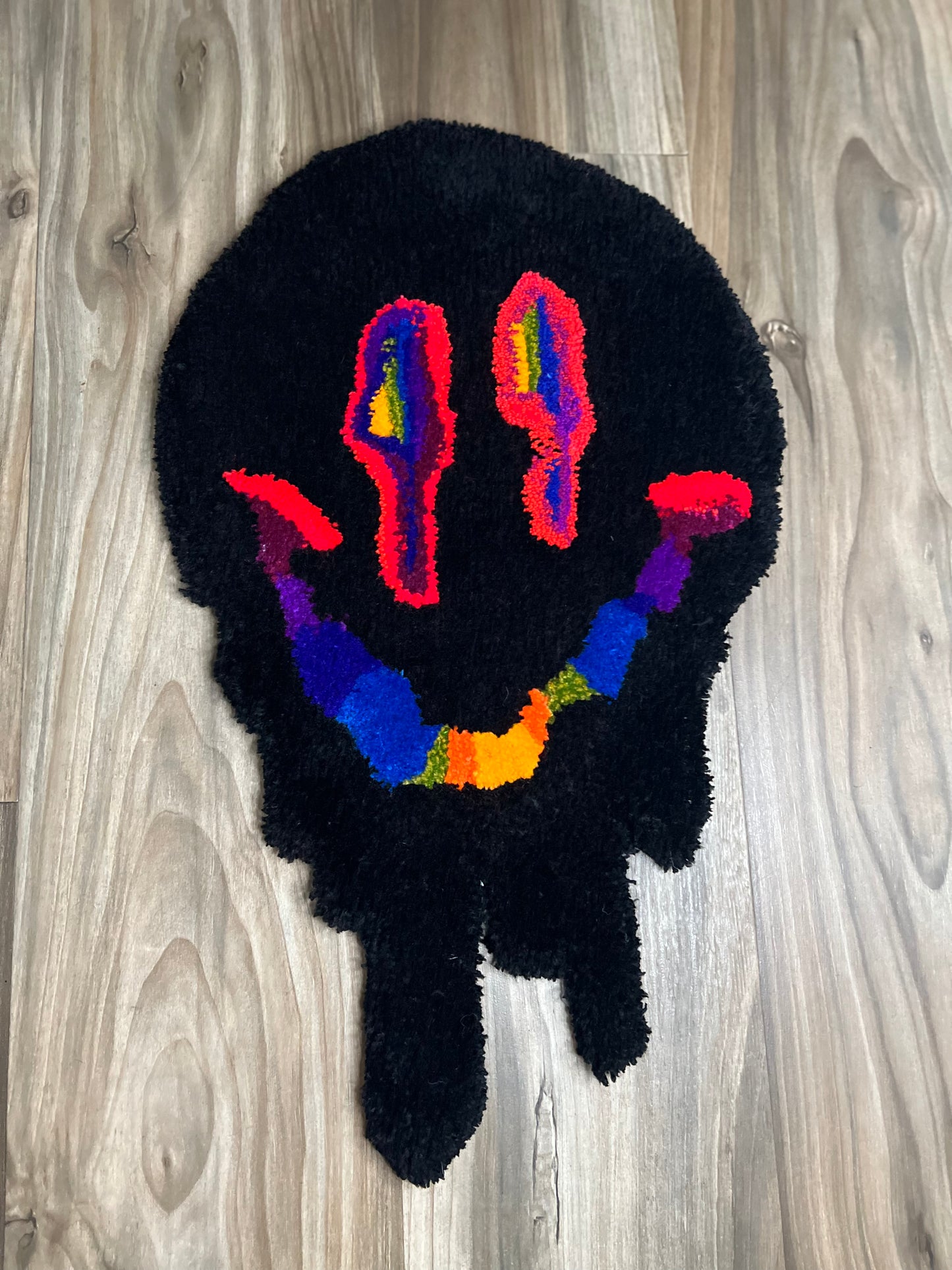 Melting Smiley Face Rug